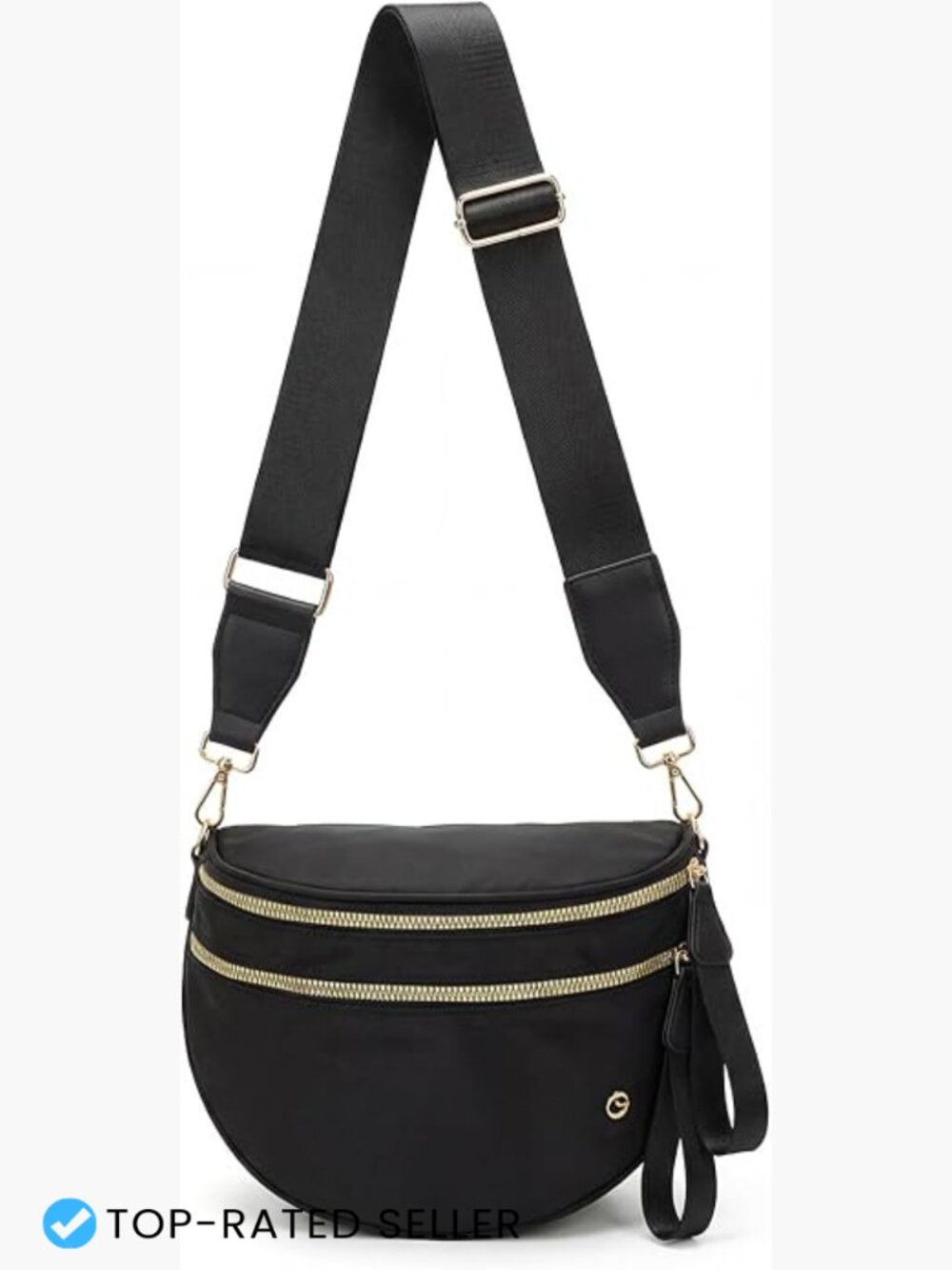 Checkered Crossbody Bag Lightweight Nylon Spacious Sling Bag Plus Size Friendly